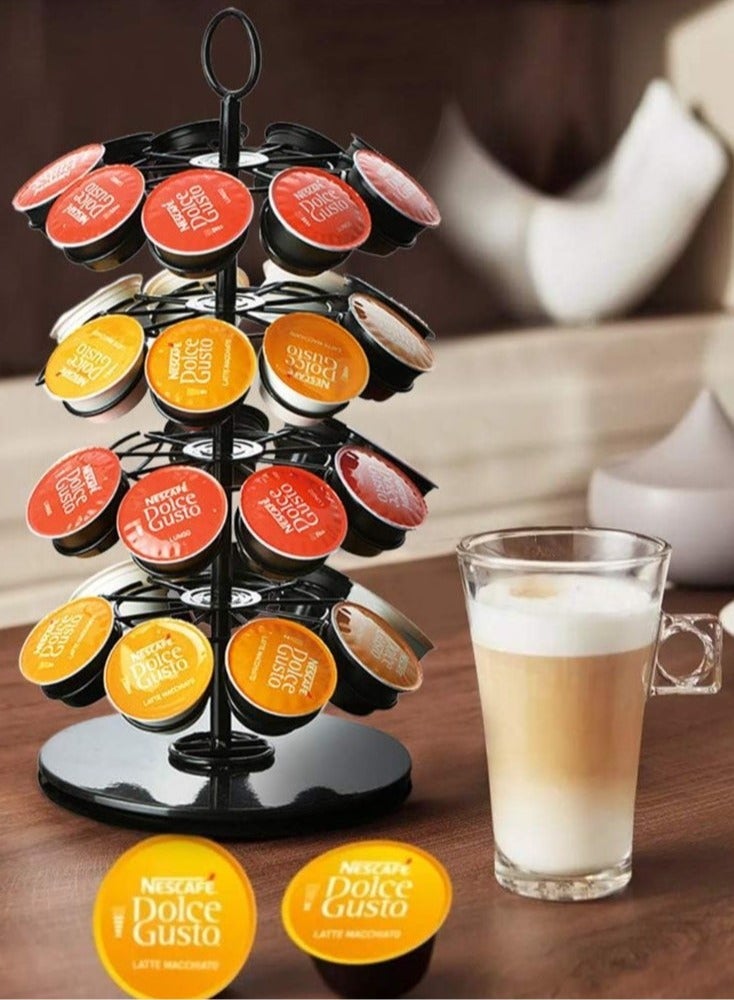 4-Tier Rotating Coffee Capsule Holder, Stainless Steel Coffee Capsule Holder  - Image 5