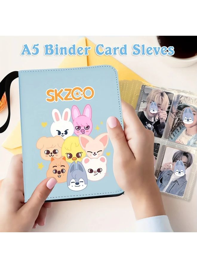 Blue SKZ Korean Lomo Card Binder Photo Album 4 Pockets Holds 400 Cards For Fans - Image 5