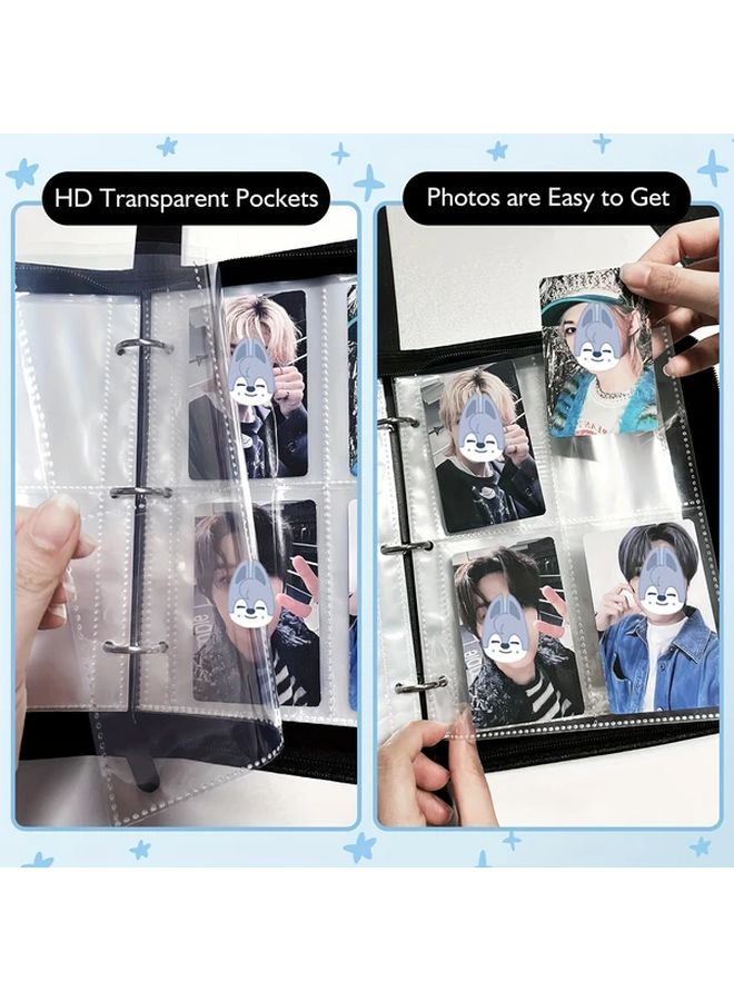Blue SKZ Korean Lomo Card Binder Photo Album 4 Pockets Holds 400 Cards For Fans - Image 4
