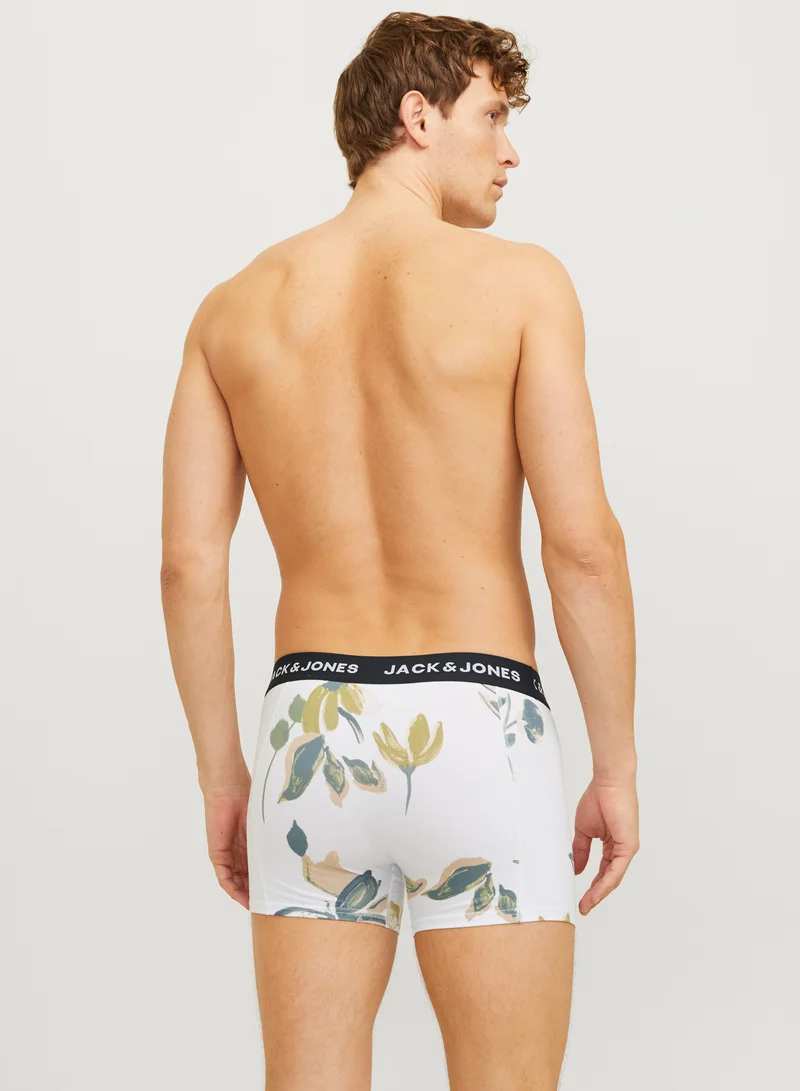 جاك اند جونز 3 Pack of Printed Trunks