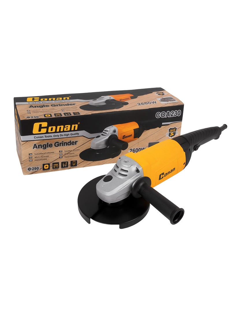 Conan Professional Electric Angle Grinder 2600W – 9 Inch (230mm) – for Heavy-Duty Cutting & Grinding - Image 2