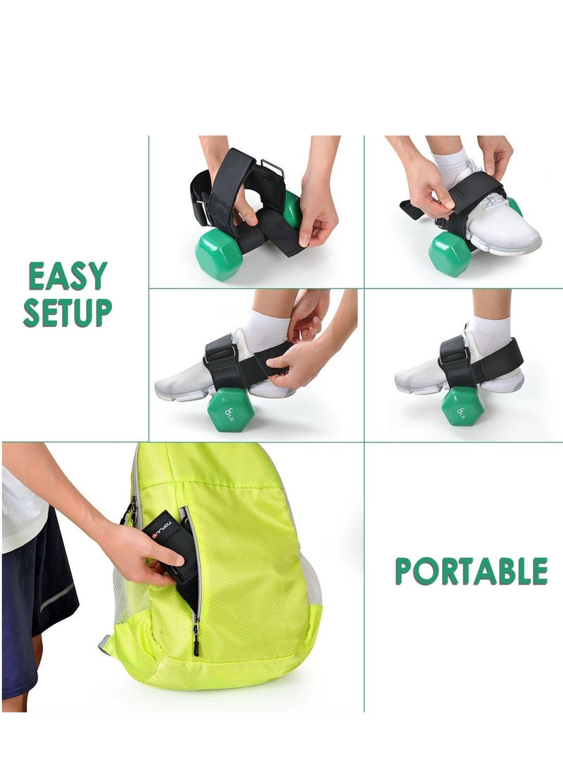 Dumbbell Foot Attachment, Tibialis Trainer, Adjustable Ankle Weights, Ankle Straps for Weight Lifting, Leg Workouts at Home for Hip Flexors, Shin Splint, Hamstring Curls, Leg extensions, Home Gym Equipment，（Pair）