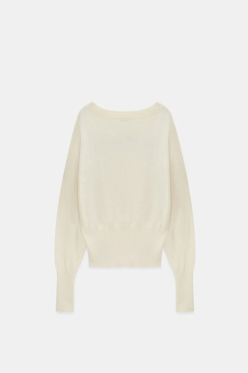 Dilvin Ivory Natural DILVIN Women's Knit Sweater for Women | Best Price UAE