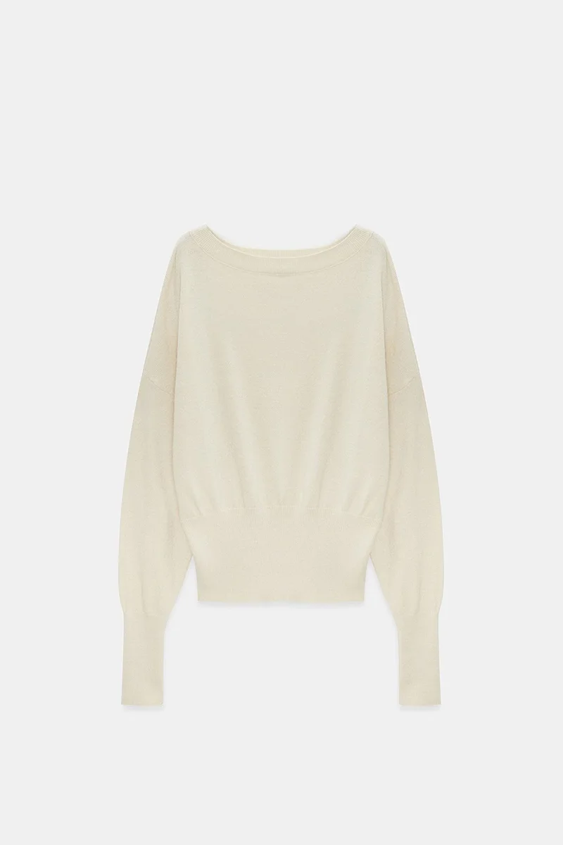 Dilvin Ivory Natural DILVIN Women's Knit Sweater for Women | Best Price UAE