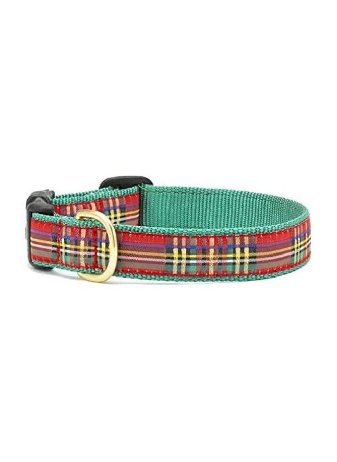 Up Country - Up Country Christmas Sparkle Plaid Pattern (Christmas Sparkle Plaid Dog Collar, Small (9 to 15 Inches) 5/8 Inch Narrow Width) - Image 1