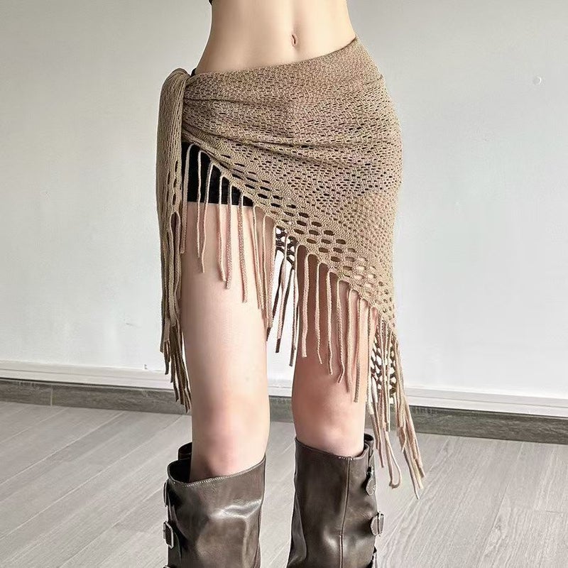 Bohemian Fringe Triangle Scarf Belt - Image 3