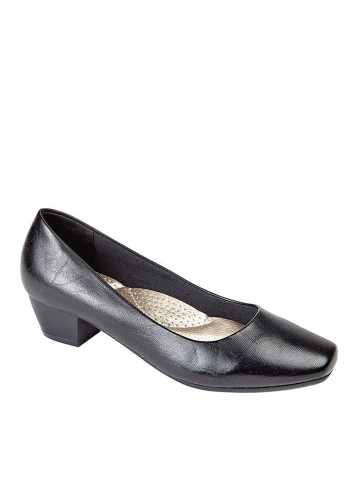 BOULEVARD Boulevard L402A Womens Low Heel Plain Court Shoes Size 4  - Image 1