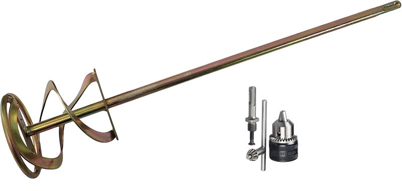 DUMDAAR mini paint mixer rod Suitable for Drilling Machine and hammers 15"x 3" Steel with 13mm drill chuck adaptor - Image 5