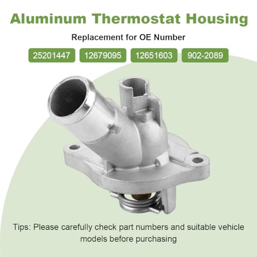 WMPHE Aluminium Engine Coolant Thermostat Housing Replacement for 902-2089, Compatible with Buick Envision Regal Cadillac ATS CT6 Chevy Camaro Blazer Malibu Traverse GMC Acadia Terrain 2013-2022 - Image 4