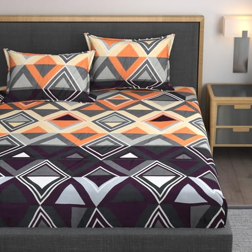 AMEYAA Elastic Fitted Warm Flannel Bedsheet King Size Warm Velvet Bedsheet for Winter Double Bed | 2 Pillow Covers, Size - 72 x 78 Inches - Image 1