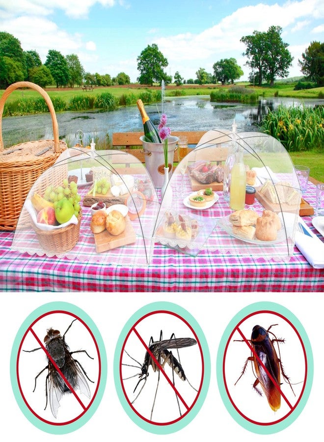ZAUGONTW 10 Pack Food Cover Tents, Food Covers for Outdoors, Pop-Up Tents, Mesh Tent, Reusable and Collapsible Outdoor Picnic Covers Net, Suit for Parties Picnics, BBQs, Fruit Cover - Image 4