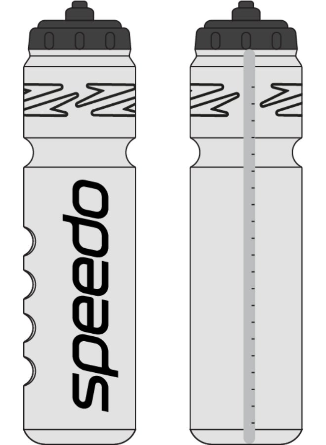speedo 1Ltrwaterbottleclearblack, Onesz - Image 1