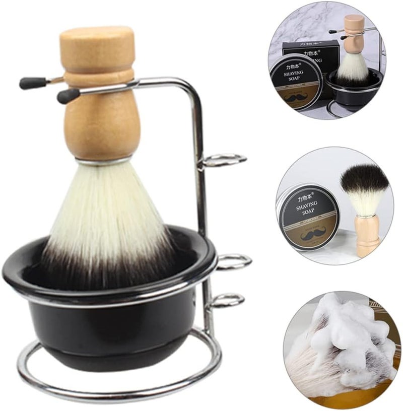 مجموعة فرشاة الحلاقة فالكليد مع وعاء حامل ومقبض مريح ناعم لتحضير الرغوة بسهولة - Image 5