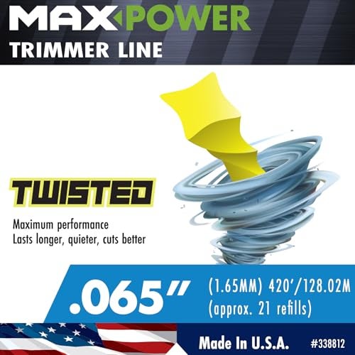 MaxPower 338812 .065-Inch Premium Twisted Trimmer Line, 420-Foot Length,Yellow - Image 2