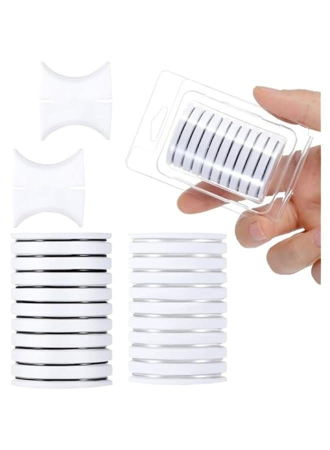 أشرطة رموش لاصقة ذاتية الالتصاق، 20 شريطاً قابلاً لإعادة الاستخدام لتثبيت الرموش بدون لصق، حزام شفاف وشريط أسود لتركيب رموشك بكل سهولة. - Image 1