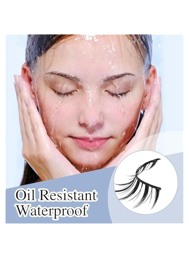 أشرطة رموش لاصقة ذاتية الالتصاق، 20 شريطاً قابلاً لإعادة الاستخدام لتثبيت الرموش بدون لصق، حزام شفاف وشريط أسود لتركيب رموشك بكل سهولة. - Image 5