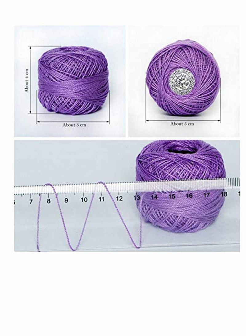 Cobest 15 Colors Crochet Thread with 1.0mm Small Size Crochet Hooks, Including 30pcs Sewing Needles, Threads Cross Stitch Spool Wire Sewing Supplies - Image 3