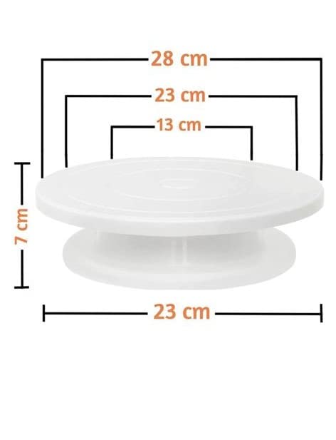 CELLEBII Turntable 360 Degree Rotating / Revolving Cake Stand Using for Icing Decorating Round Cake Turning Table Stand - Image 2