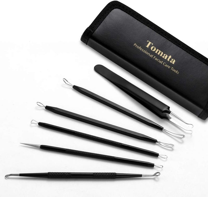 Tomata Blackhead Remover Pimple Popper Tool Kit - (6 Piece Kit) - Professional Stainless Pimples Comedone Extractor Removal Tool - Image 5