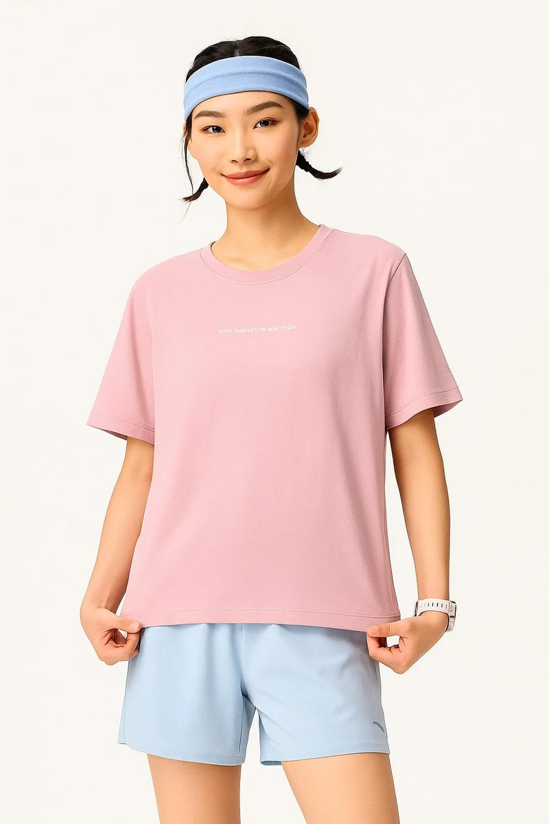 ANTA Women’s Cooling Eco-Friendly Tee/IceMountain T-Shirt/A·AIR Tech Cooling · Eco-Conscious Fabric · Soft Relaxed Fit