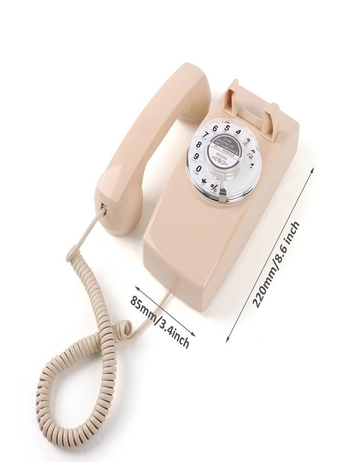 TelPal Corded Vintage TRIMLINE Home Phone, Easy Wall-Mount Landline Phone, Antique Rotary Dial Senior Phones,Last Number Redial, Loud Bell,Retro Working Wall Telephones for Home/Office/Hotel/School - Image 4