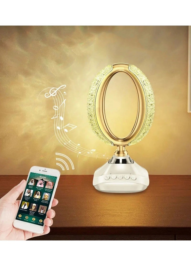 The Ultimate Quranic Speaker 2023 - Enchanting Lighting, Multiple Recitations, and Modern Acrylic Design Controlled by Mobile APP, Remote, Manual Button