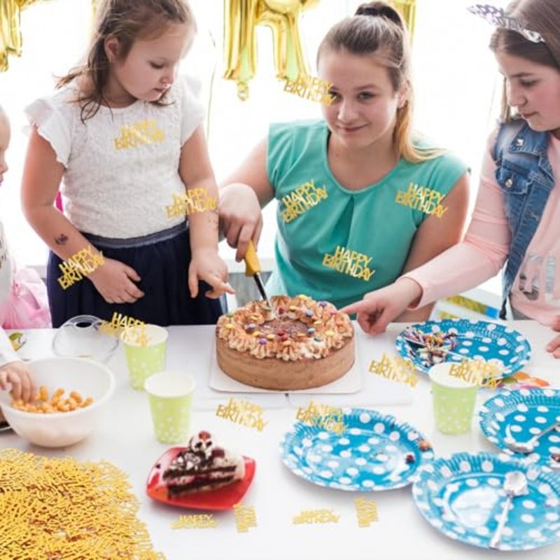 200Pcs Gold Happy Birthday Confetti Birthday Party Decorations Baby/Adult Birthday Table Centerpiece Party Supplies - Image 5