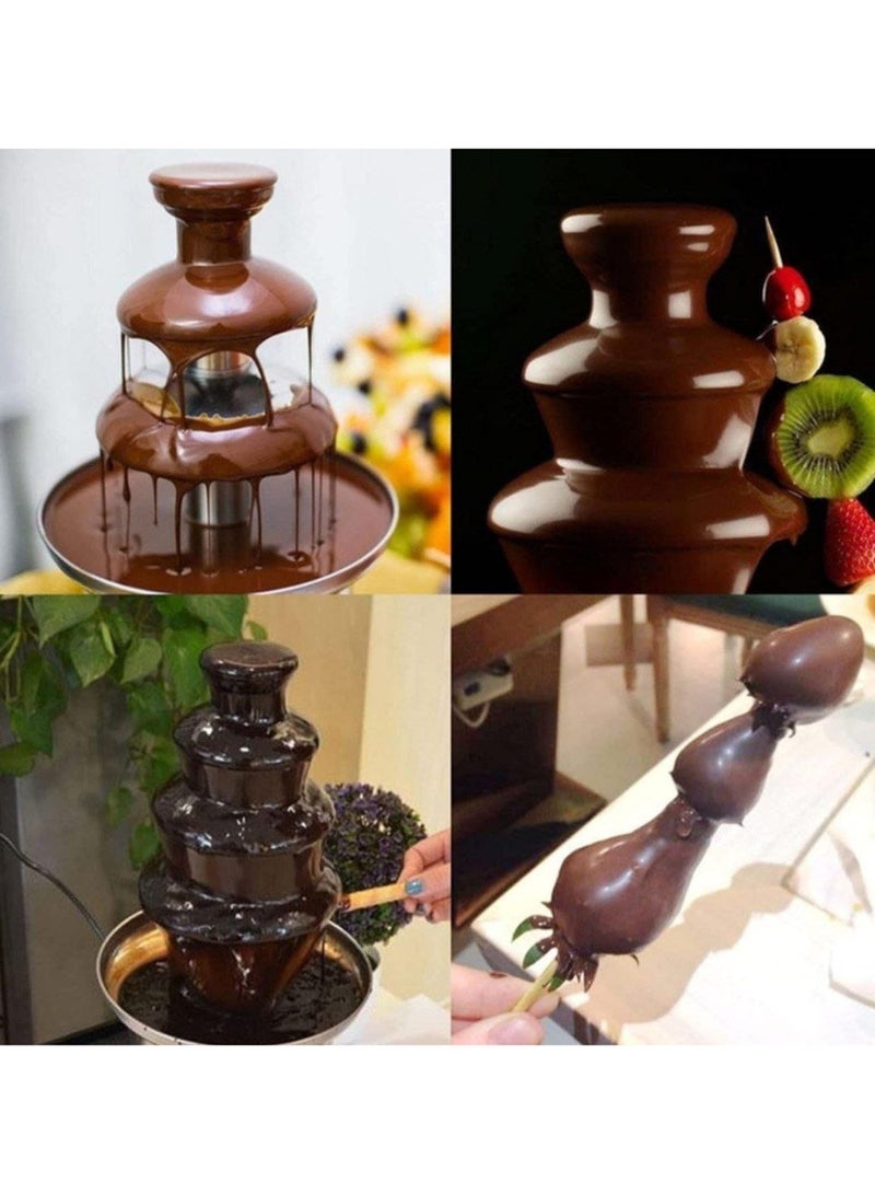 نافورة الشوكولاتة الكهربائية الـ 3 طبقات الأكثر طلباً! 😍 الماكينة السحرية اللي هتحول بيتك لكافيه، وتفرح أولادك وضيوفك في أعياد الميلاد والمناسبات . ليه الماكينة دي لازم تكون في بيتك؟ 🍓 مثالية لغمس الفواكه (الفراولة، الموز)، المارشميلو، والبسكويت . ⚙️ عملية جداً ومصنوعة من مواد آمنة وسهلة التنظيف والتفكيك. 🔥 حجمها مثالي ومزودة بزر تسخين للحفاظ على الشوكولاتة سايحة وسلسة طول الوقت . - Image 3