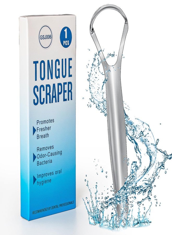 AILE Tongue Scraper, 100% Useful Surgical Stainless Steel Tongue Cleaner for Both Adults and Kids, Professional Reduce Bad Breath Metal Tongue Scrapers, Help Your Oral Hygiene" - Image 1