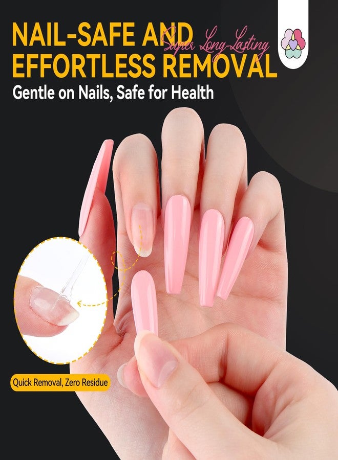 SAVILAND 600pcs Nail Sticky Tabs: 15 Sizes Nail Adhesive Tabs 30 Days Long Lasting Nails Stickers for Press Ons 0.3mm Ultra-thin Waterproof for Shower Strong Nails Glue Stickers 20 Sheets Home DIY Use - Image 5