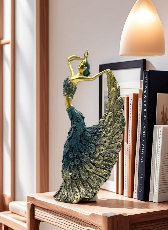 XINDAM Elegant Peacock Art Figurine Dancer Statue Decorative Home & Office Figurines Home Office Display Craft Living Room Decor Ornaments for Tabletop - Image 5