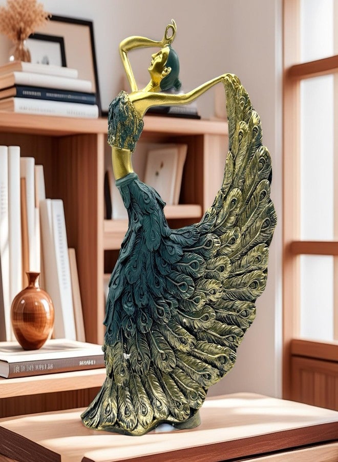 XINDAM Elegant Peacock Art Figurine Dancer Statue Decorative Home & Office Figurines Home Office Display Craft Living Room Decor Ornaments for Tabletop - Image 3