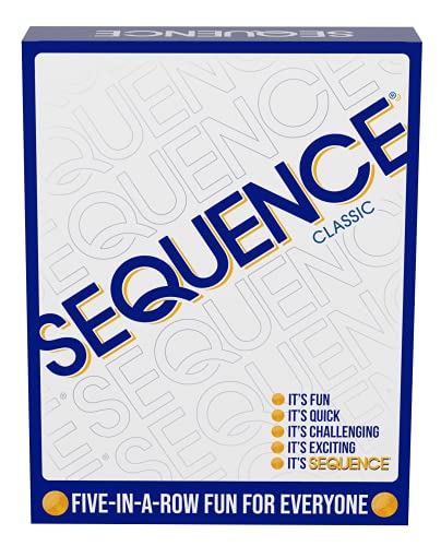 Jax SEQUENCE- Original SEQUENCE Game with Folding Board, Cards and Chips by Jax ( Packaging may Vary ) White, 10.3" x 8.1" x 2.31" - Image 1