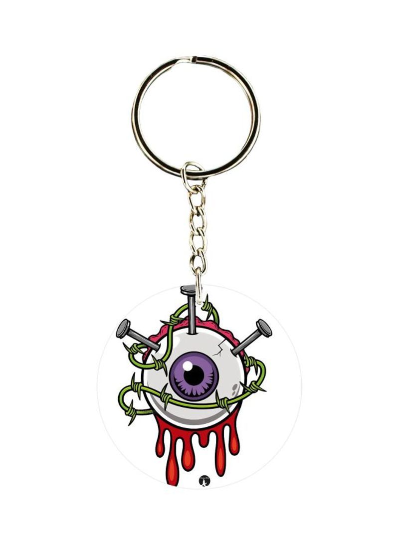 Eye Printed Double Sided Keychain