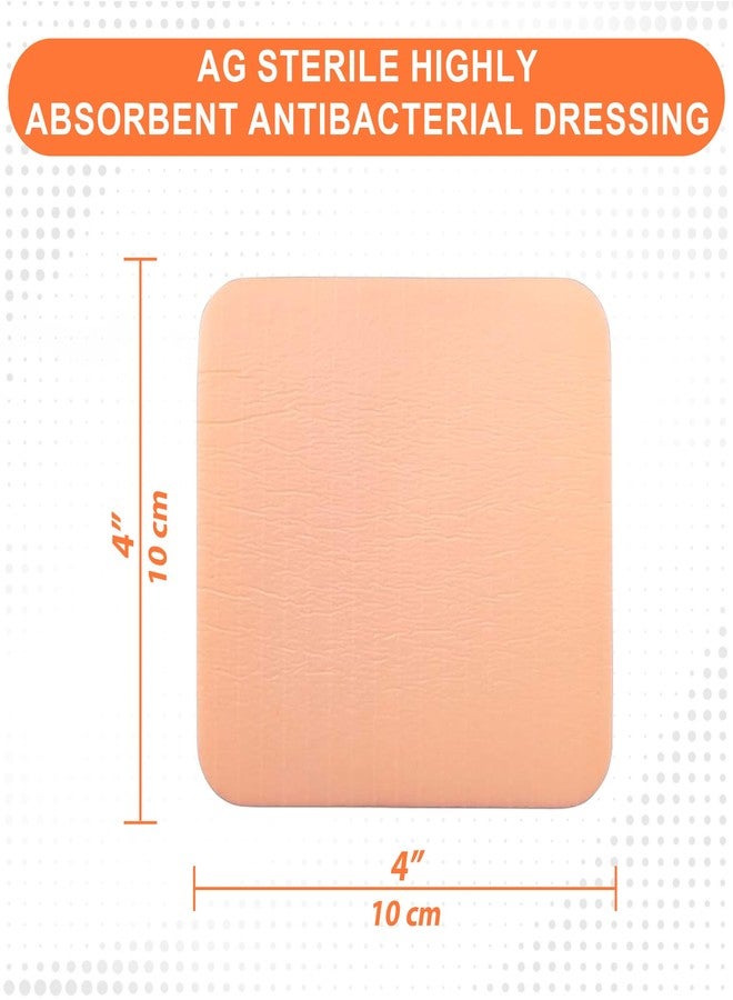 MedVance Silver Foam Ag Sterile Highly Absorbent Dressing with PU Backing, 4"x 4", 5 dressings/Box, 5 Count (Pack of 1) - Image 3