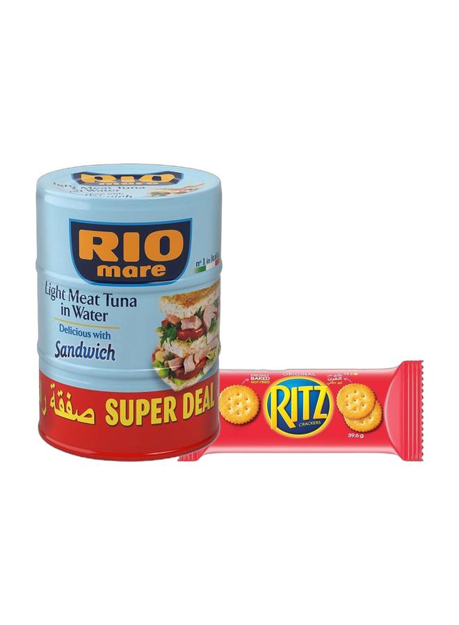 noon Light Meat Tuna In Water 160grams Pack of 3 & Salted Crackers 39.6grams Bundle - Image 1
