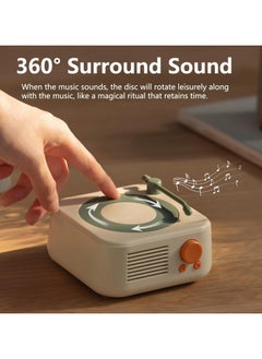 General Retro bluetooth speaker, old-fashioned classic style bluetooth speaker, vinyl record player style bluetooth speaker, suitable for office home decoration, birthday gift ideas  - Image 2