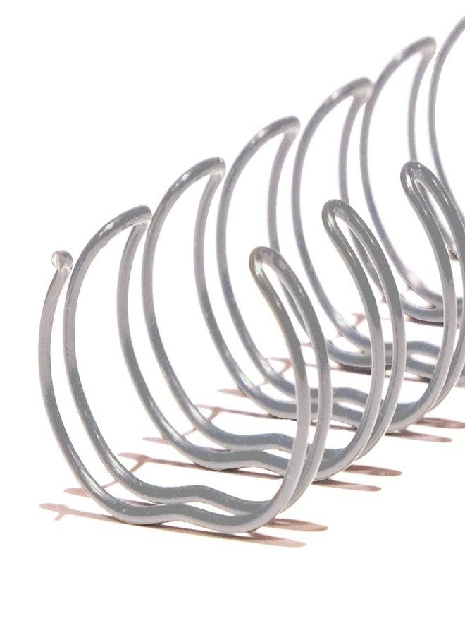 TruBind 16mm (5/8 in.) Double Loop Binding Spines | 11 in. Length for Letter Size or Smaller Projects | 2:1 Pitch | 140 Sheet Binding Capacity | Silver | 50 Pack