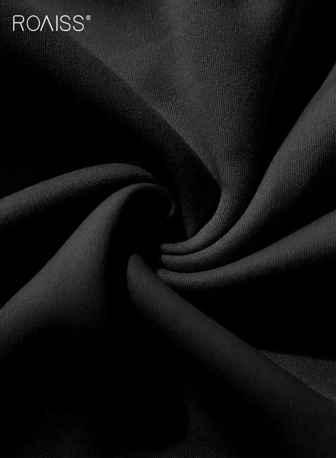 roaiss Women's Heart Print Kangaroo Pocket Hoodie Casual Long Sleeve Drawstring Hooded Sweatshirt for Autumn and Winter, Soft Fleece Lined with Ribbed Cuffs for Cozy Comfort - Image 5