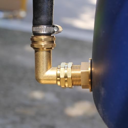 YELUN Garden Hose Elbow Connector 90 Degree Solid Brass Pipe Fittings Hose Elbow -Eliminates Stress and Strain On RV Water Intake Hose Adapter 3/4" FHT x 3/4" MHT (2 SETS) - Image 5