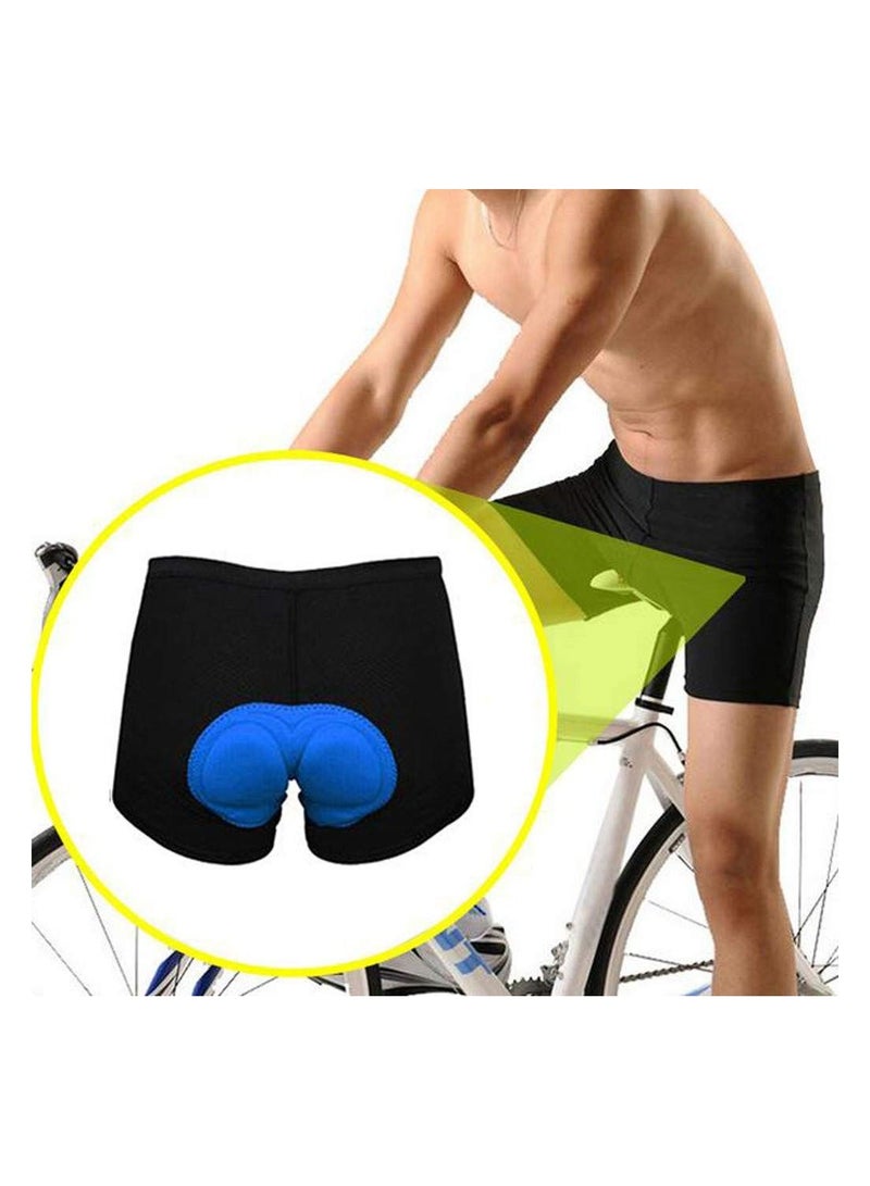 SYOSI SYOSI Bike Cycling Shorts, Cycling Underwear Shorts for Men, 3D Padded MTB Liner Biking Shorts for Mountain Bike Race Bike Marathon, Size L:Waist 39in, Length 11in, Leg Circumference 17in (Blue)  - Image 2