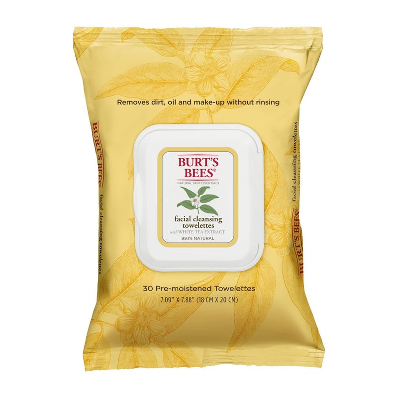 Burt's Bees Burts Bees Sensitive Facial Cleansing Towelettes with White Tea Extract  30 Count Pack of 2