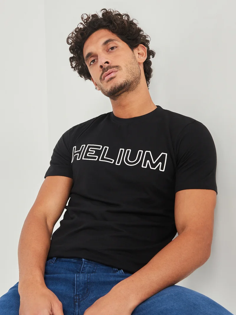Styli Helium HD Slogan Print Regular Fit T-shirt