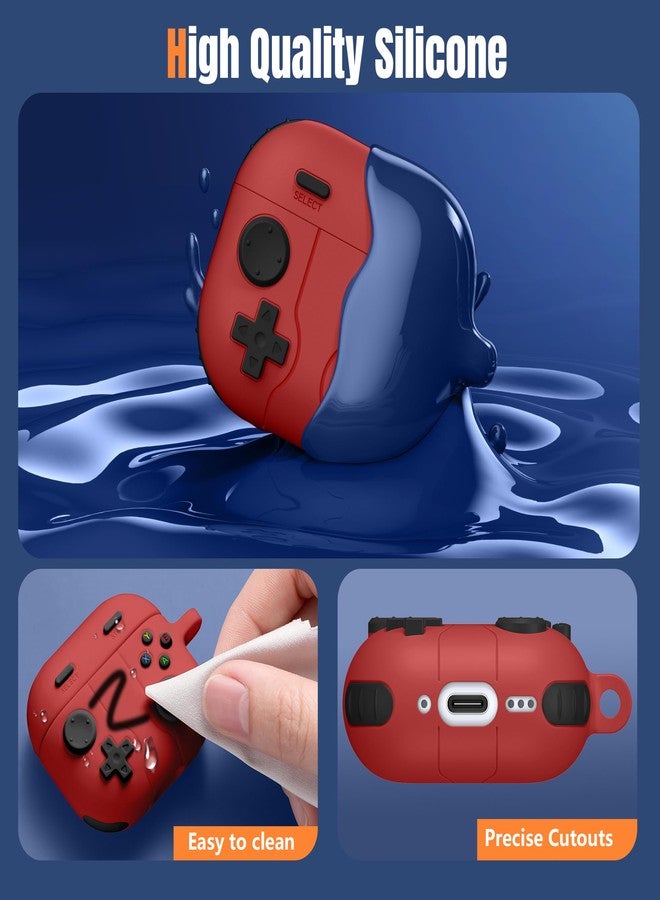 Getino for AirPods 4 2024 Case Cover with Cleaner Kit, Keychain,Compatible with Apple Airpods 4 Case Cover, Cute Funny Game Console Shock-Proof Protective Silicone AirPod 4 Case Covers for Men Boy-Red - Image 4