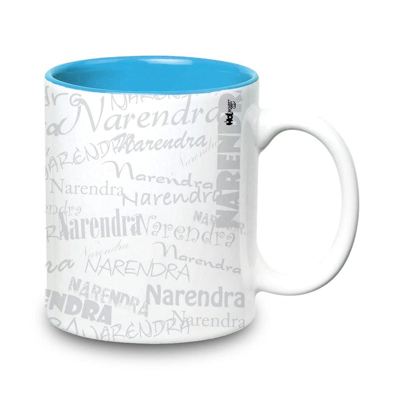 Hot Muggs Me Graffiti Mug - Narendra Personalised Name Ceramic, 315ml, 1 Unit - Image 2