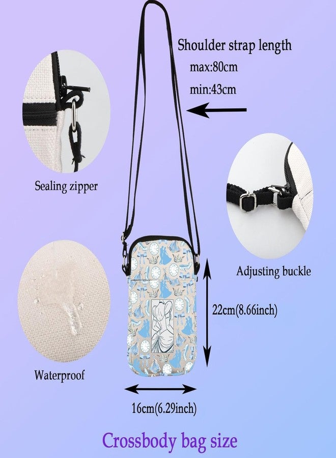 XYANFA Fairy Princess Inspired Crossbody Bag Tale Movie Fans Gift Princess Vacation Travel Bag Sling Shoulder Bag (Cindereellllllaprincess middle CB) - Image 2