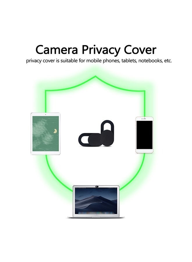 3 Pcs Network Camera Covering Shutters Slider, Common Antispy Camera Cover Privacy Cover, Used For Network Laptop Pc Tablet Computer Lens Phone Lens Privacy Stickers (Black) - Image 3