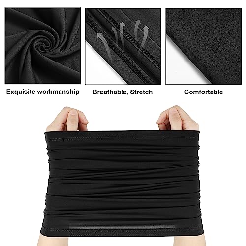 Geyoga 6 Pieces Summer UV Protection Cooling Neck Gaiter Face Clothing Neck Gaiter Mask Scarf Sunscreen Breathable Bandana(Black) - Image 5