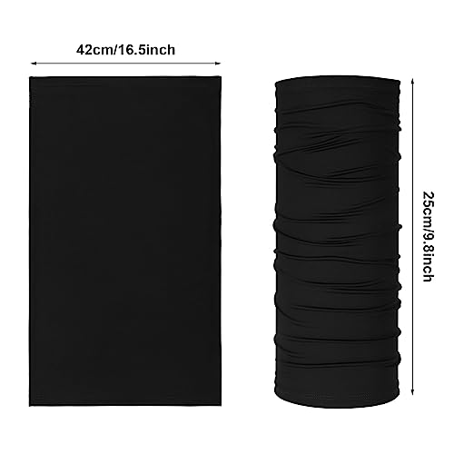 Geyoga 6 Pieces Summer UV Protection Cooling Neck Gaiter Face Clothing Neck Gaiter Mask Scarf Sunscreen Breathable Bandana(Black) - Image 4