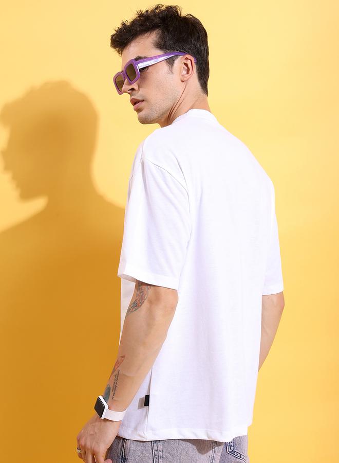 Ketch Graphic Print Round Neck Oversized T-Shirt - Image 3